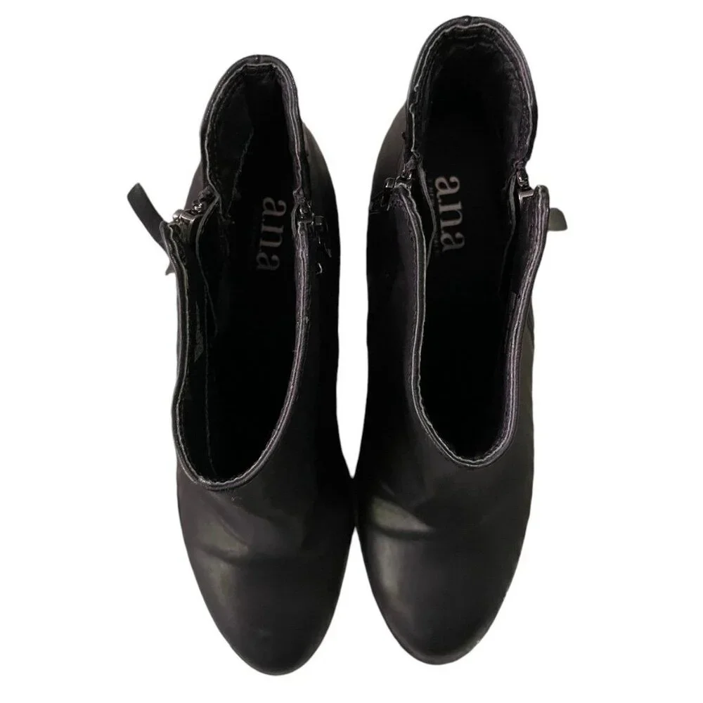 Ana Faux Leather Ankle Boots‎